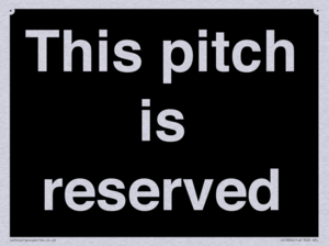 This pitch is reserved